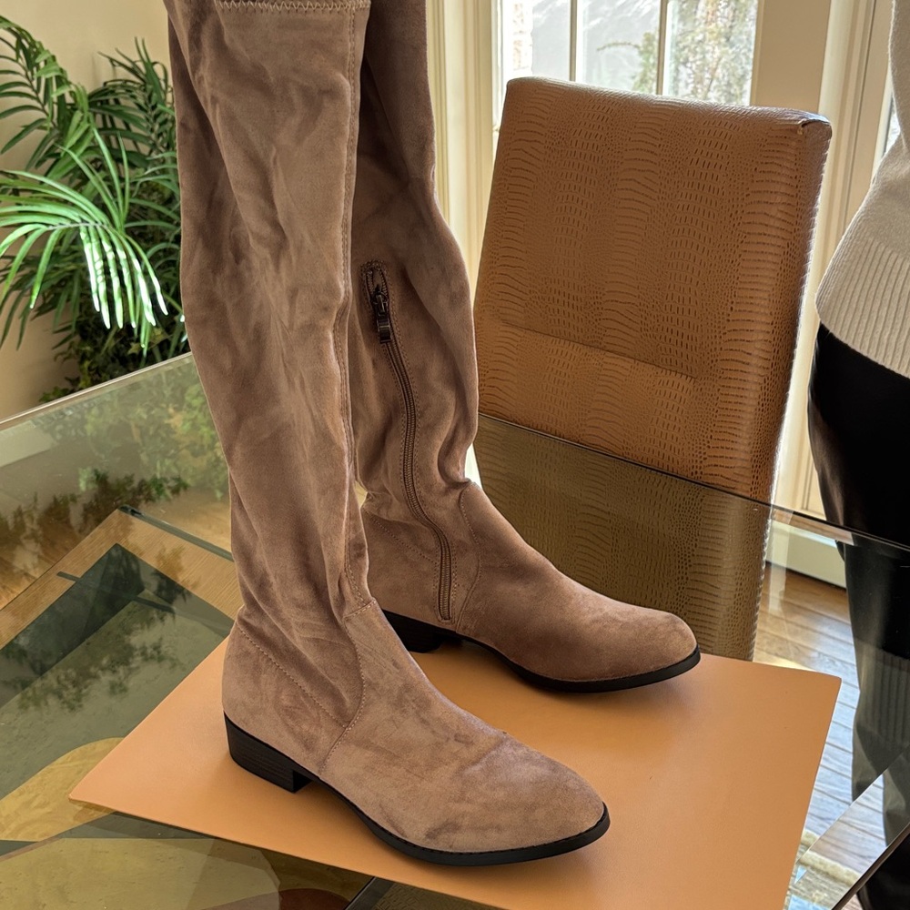 Catherine Malandrino Tan Over the Knee Boots